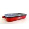 Füles tepsi (piros márványos) 26 cm