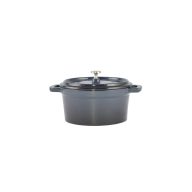 HEB Acélkék Lábas 14cm mini, zománcozott öntöttvas