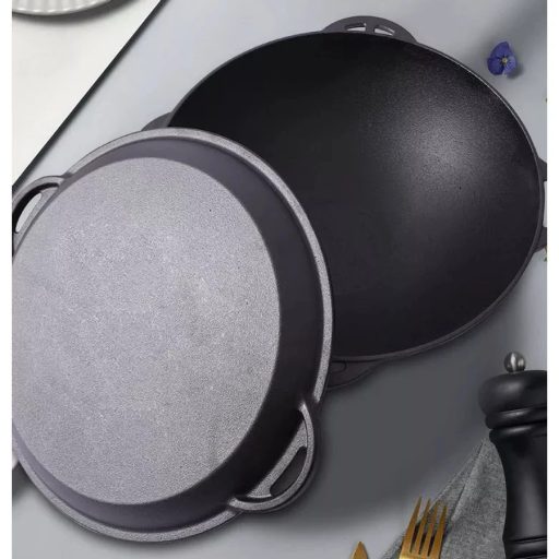 HEB Bogrács/Lábas/Szeletsütő 3in1, 32cm, öntöttvas