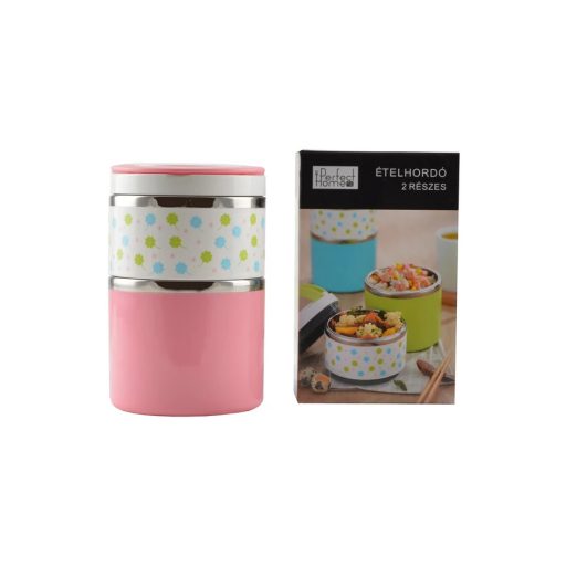 Virágos ételhordó 2 részes