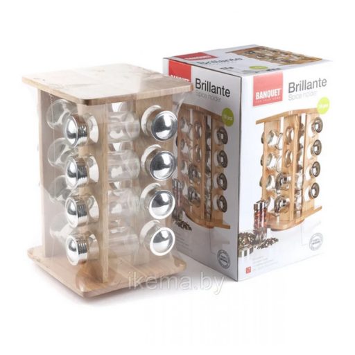 Fűszertartó 16 részes fa