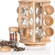 Fűszertartó 12 részes fa 