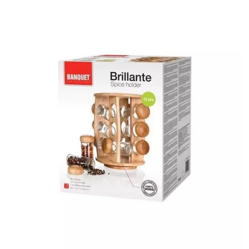 Fűszertartó 12 részes fa 